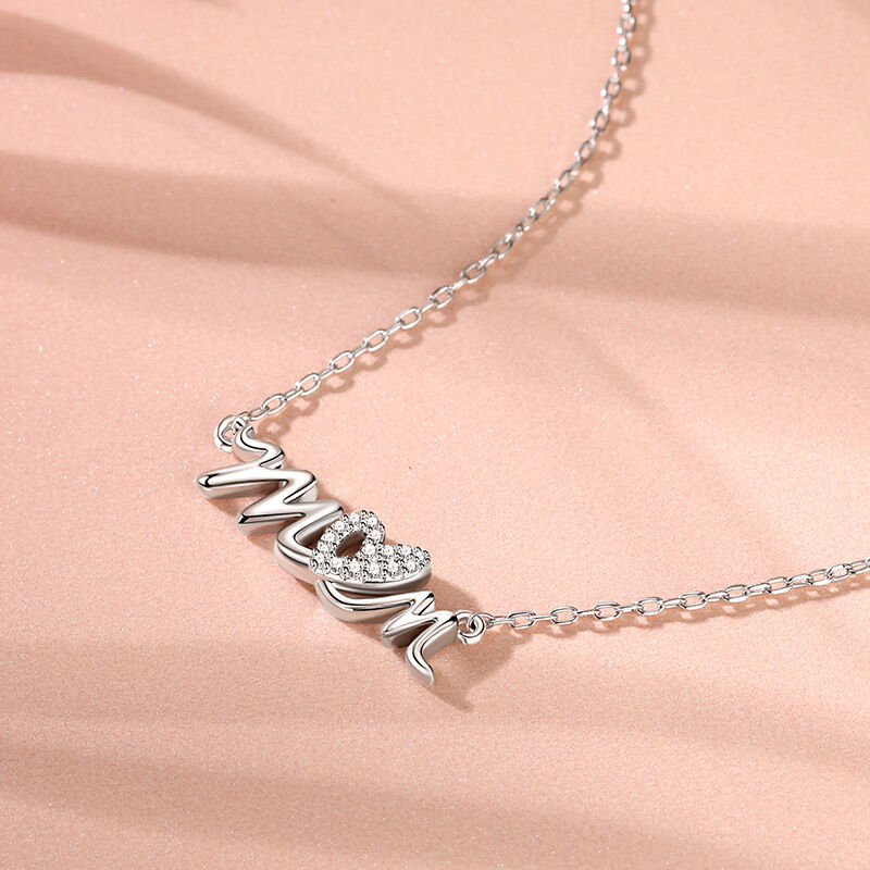 Sterling Silver Letter  Heart Necklace