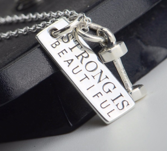 "STRONG IS BEAUTIFUL" Pendent Necklace