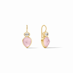 Pear-shaped Faceted Gemstones Beneath Sparkling Earring