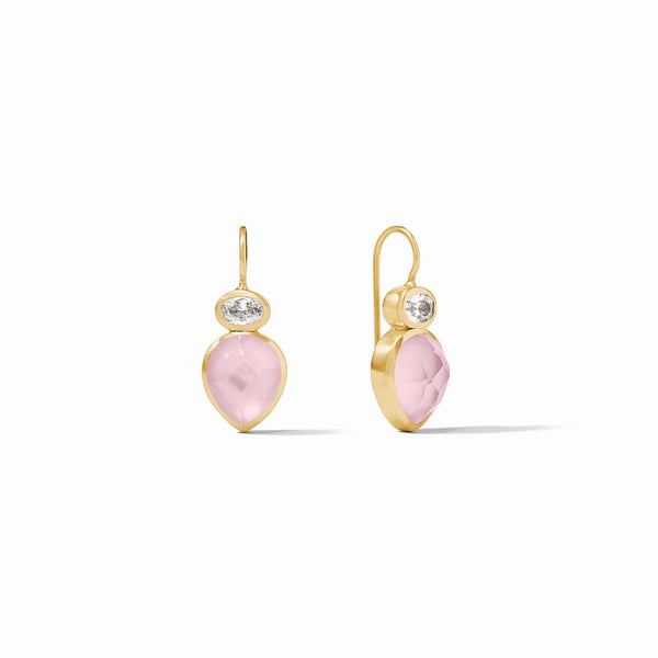 Pear-shaped Faceted Gemstones Beneath Sparkling Earring