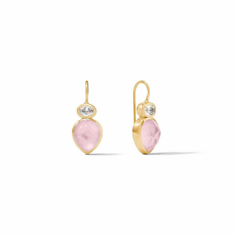 Pear-shaped Faceted Gemstones Beneath Sparkling Earring