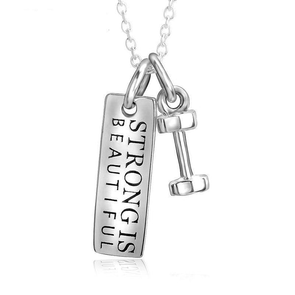 "STRONG IS BEAUTIFUL" Pendent Necklace