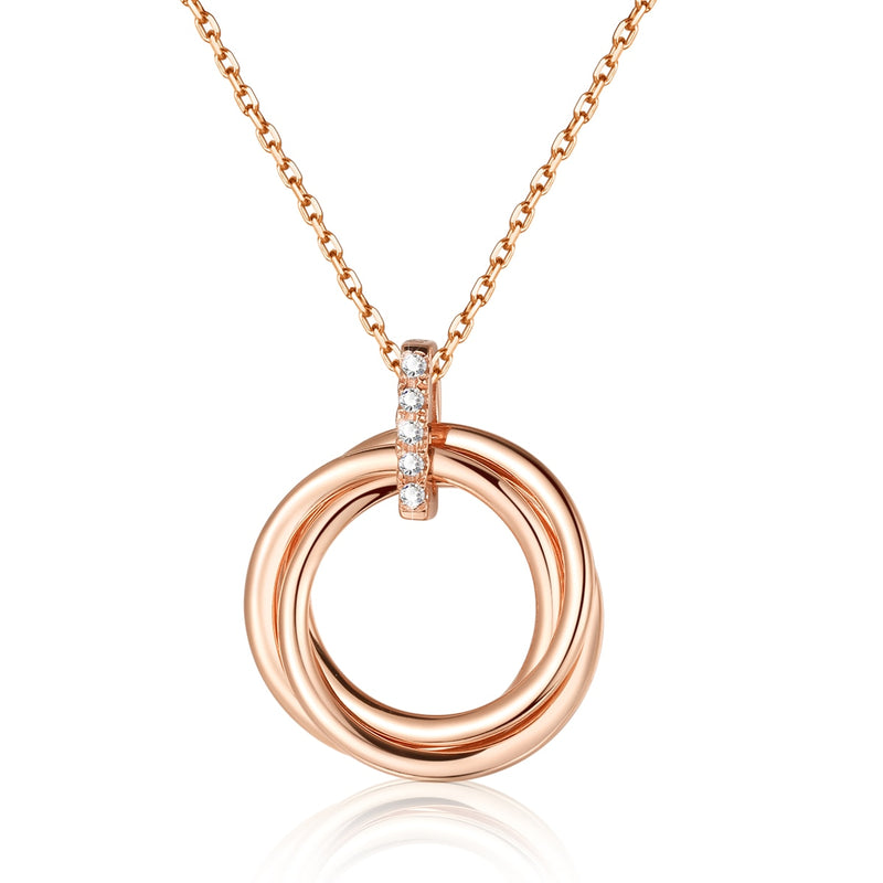 Sterling Silver Three Circle Necklace