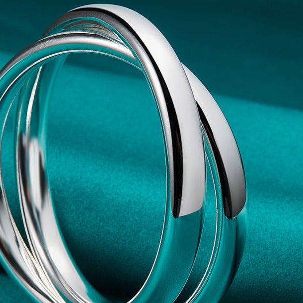 925 Sterling Silver Double Circle Bracelet