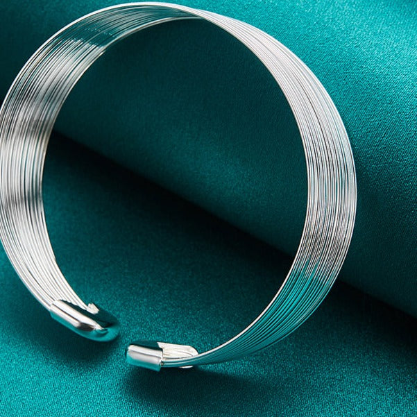 925 Sterling Silver Adjustable Cuff Bangle