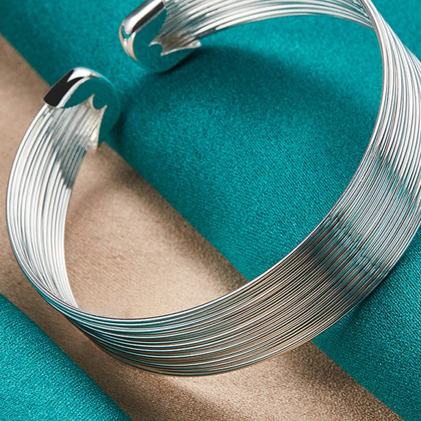 925 Sterling Silver Adjustable Cuff Bangle