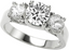 Unique Round Cut White Topaz Ring