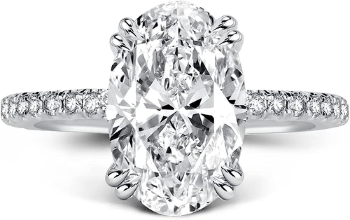 Oval Cut White Sapphire  Ring