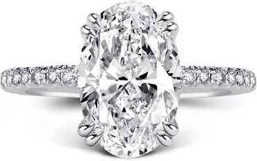 Oval Cut White Sapphire  Ring
