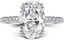 Oval Cut White Sapphire  Ring