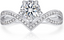 Vintage Round Cut Moissanite Engagement Ring