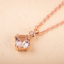 Rose Gold Morganite Pendant Necklace